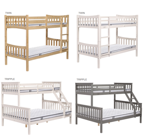 SOLID PINE TWIN/TRIPLE BUNK BED