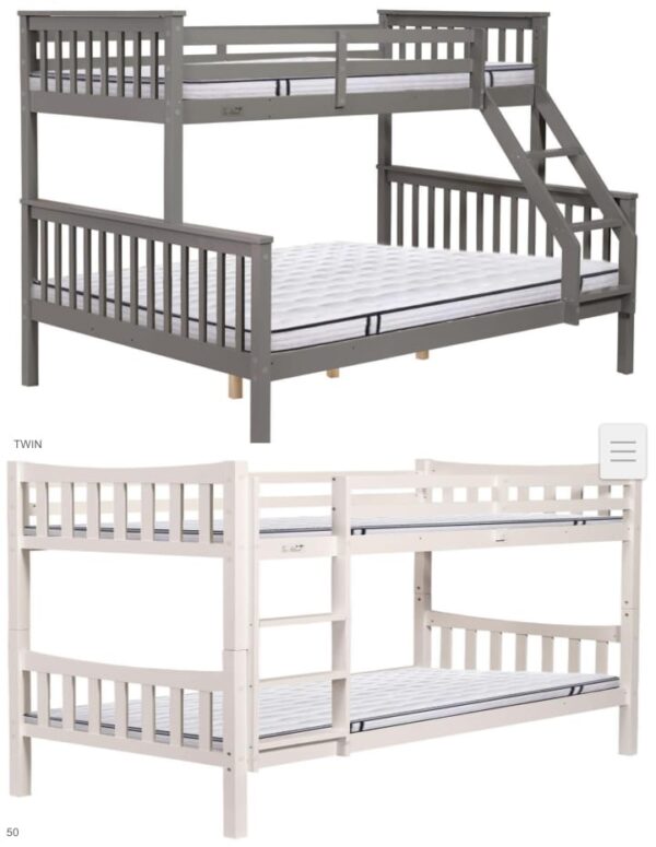 SOLID PINE TWIN/TRIPLE BUNK BED
